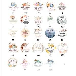 Pumpkin Baby Shower Favors - Bulk Candle Favors for Guests - "Falling in Love with Baby" - Baby Boy Baby Girl - Gender Neutral 1oz Amber Jar image 2