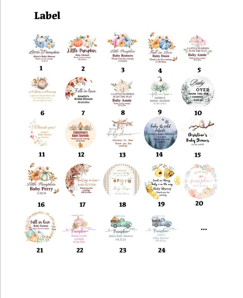 Pumpkin Baby Shower Favors - Bulk Candle Favors for Guests - "Falling in Love with Baby" - Baby Boy Baby Girl - Gender Neutral 1oz Amber Jar image 2