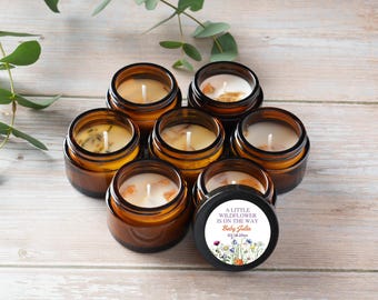 Spring Baby Shower Favors – Bulk Candle Gifts for Guests – Baby in Bloom Theme – Boy, Girl & Gender Neutral – Free Shipping
