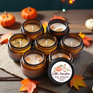 Little Orange Pumpkin Baby Shower Favors – “Little Pumpkin is on the Way” – Fall Boy Girl Thanksgiving Gifts – 10/25/50 Bulk Pack