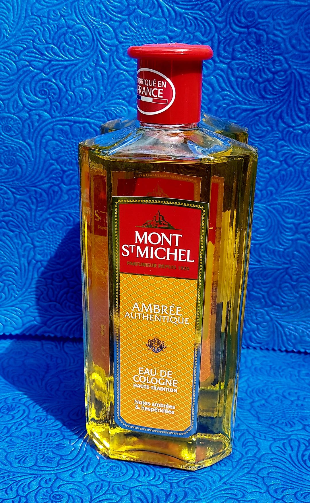 Mont Saint Michel Amber Cologne 500ml Large, Authentic French Eau