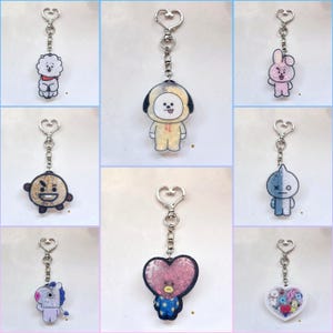 Kawaii Kpop Character Shaker Keychains