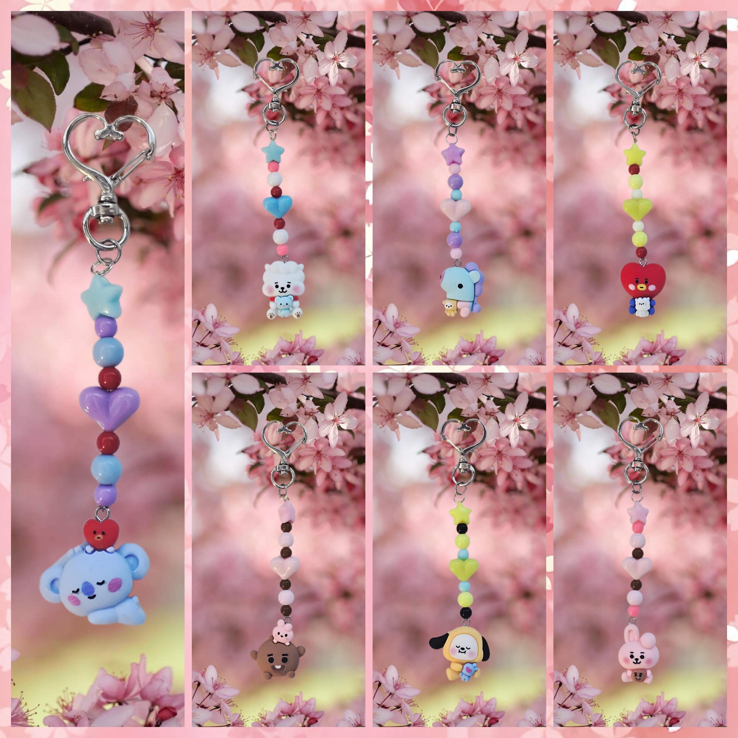 Kawaii Kpop Character Matte Keychains