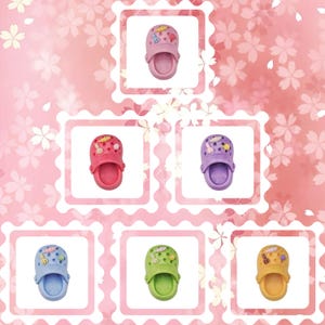 Cute Kawaii Shoe Charms, Cute Kawaii Shoe Charm Set, Cute Kawaii Shoe Pendant Set