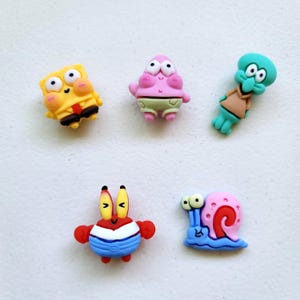 Matte Spongebob-schoenbedels | Matte Spongebob-koelkastmagneten