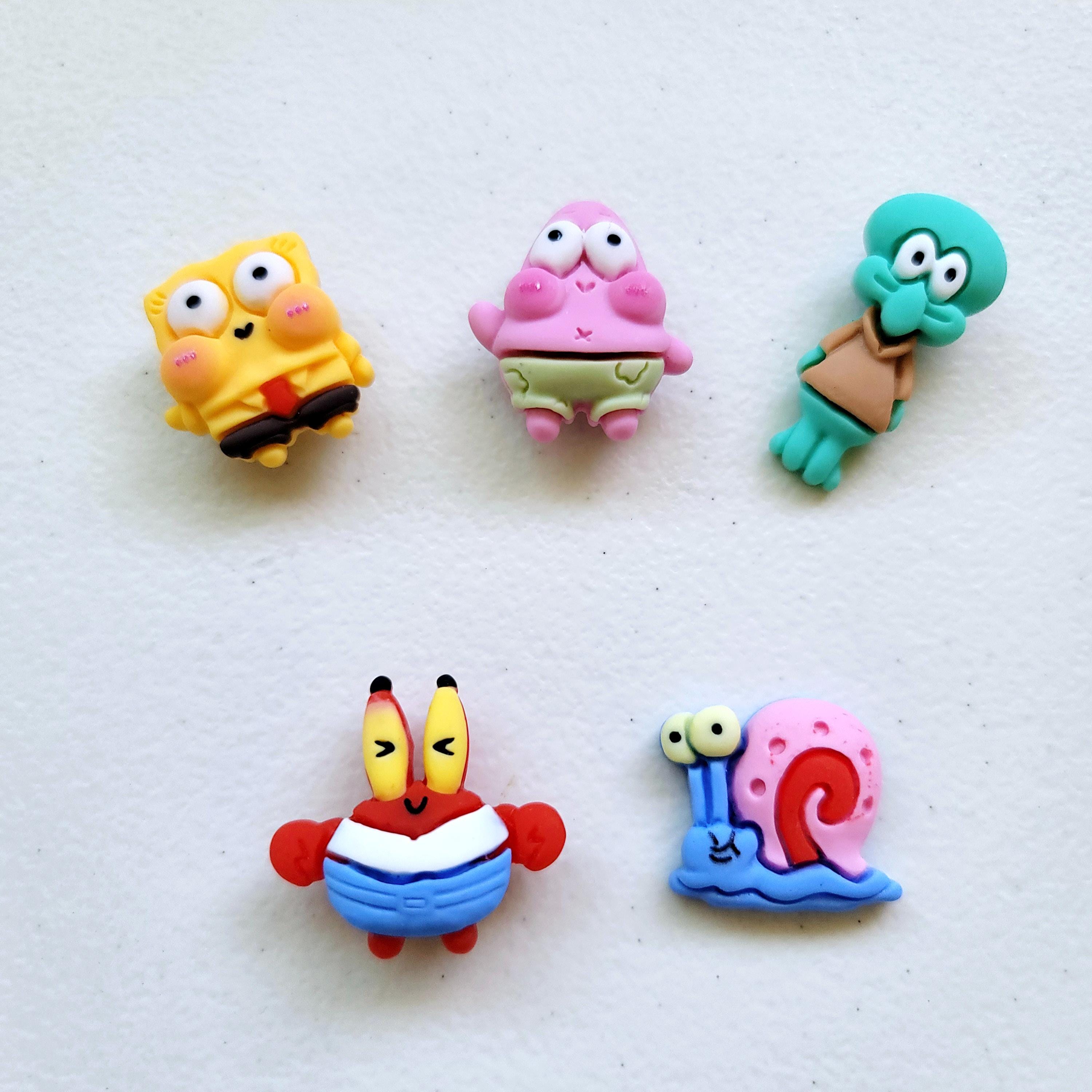 spongebob and patrick croc charms