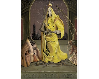 Lovecraft Illustration Poster- Court of the Yellow King (A3 Print)