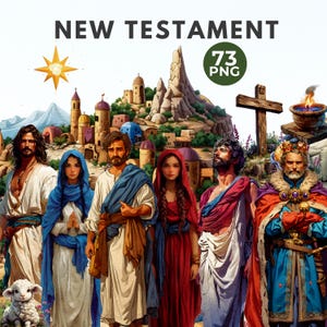 New Testament Biblical Characters Set, Religious Figures Collection, Bible Characters, Christian Gift, Sunday School, Bible Study Resource