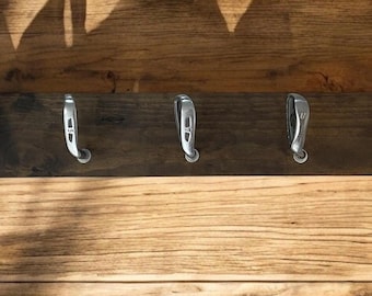 Golf Iron Hat Rack Golf Club Hat Rack Man Cave Golfer Gift Golf Hat Display Wood Sport Hat Rack For Wall Golf Gift Baseball Cap Rack