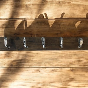Golf Iron Hat Rack Golf Club Hat Rack Man Cave Golfer Gift Golf Hat Display Wood Sport Hat Rack For Wall Golf Gift Baseball Cap Rack