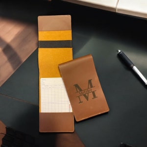 Carnet de golf en cuir, porte carte de score de golf, golf, accessoires de golf, cadeaux de golf, carnet de distance pour le golf, bloc-notes de golf, bloc-notes de golf