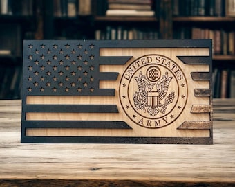 U.S. Army Wood Flag, Active duty or retired Coast Guard members, Military families, Veterans, Patriotic Americans
