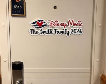 Custom Wood Cruise Door Sign, Personalized Family Hanger, Cruise Decor