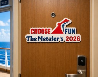 Custom Wood Cruise Door Sign, Personalized Family Hanger, Cruise Decor