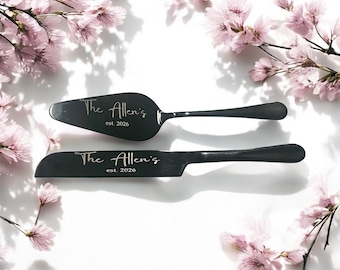 Groom & Bride Cake Knives Personalized Engraved Groom and Bride Cake Knives Wedding Cake Engraved Cake Server Knife  Ceintre marie la boda
