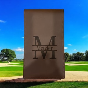 Carnet de golf en cuir, porte carte de score de golf, golf, accessoires de golf, cadeaux de golf, carnet de distance pour le golf, bloc-notes de golf, bloc-notes de golf
