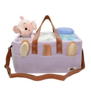 Teddy Baby Diaper Caddy, Organizer for Changing Table, Baby Storage Basket for Diapers, Baby Wipes, Car Caddy Organizer, Nursery Organizer