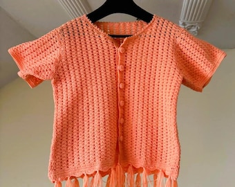 DEEMO handmade super soft and flexible crochet shocking color royalty sweater for the winter season.