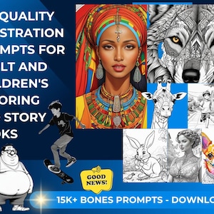 500 ChatGPT Quality Illustration Prompts For Adult And Children's Coloring And Storybooks