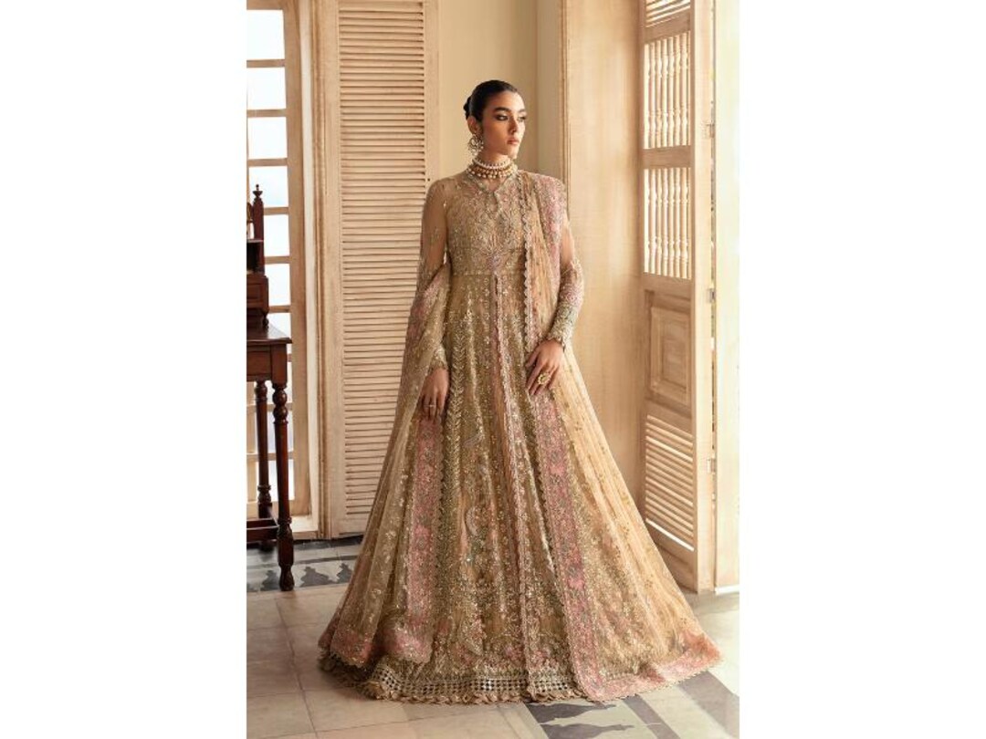 beige dress pakistani Beige Dress | Pakistani Indian Desi Women's Wear | Formal Wear | Party Wear  | Bridal | Made to Order | New Collection | Eid/wedding/diwali