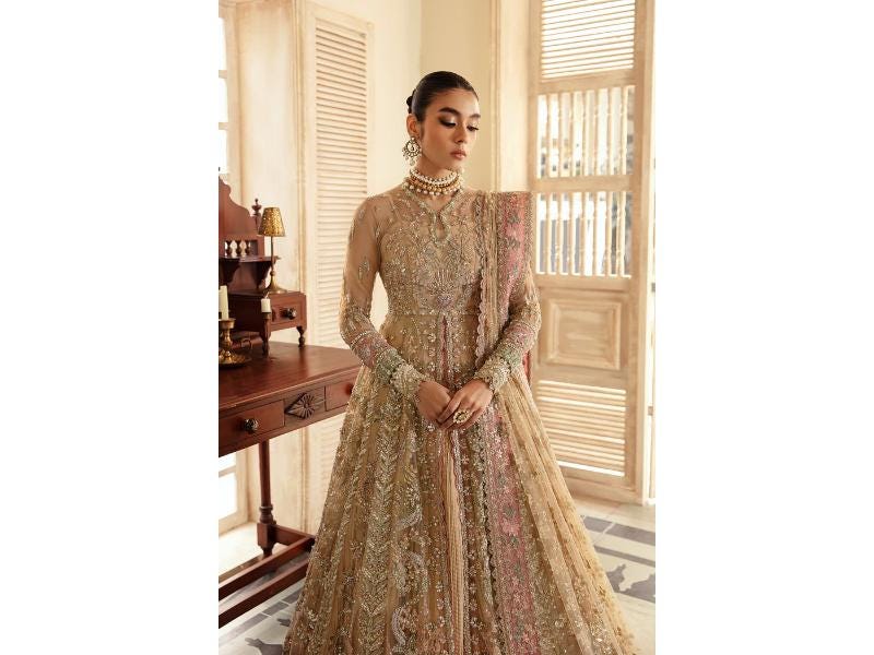 beige color dress pakistani | Indian Desi Women's Wear | Formal Wear | Party Wear | Bridal | Made to Order | New Collection Size:S (1-3 yrs.) This Nude Beige Chiffon cm25-featured-b What should a mother