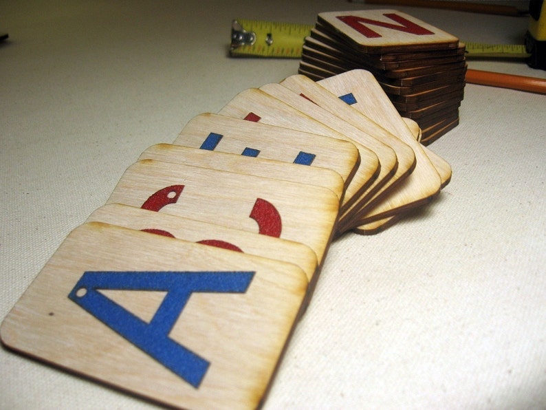 Uppercase Sandpaper Letters on MINI Birch Wood Boards Etsy
