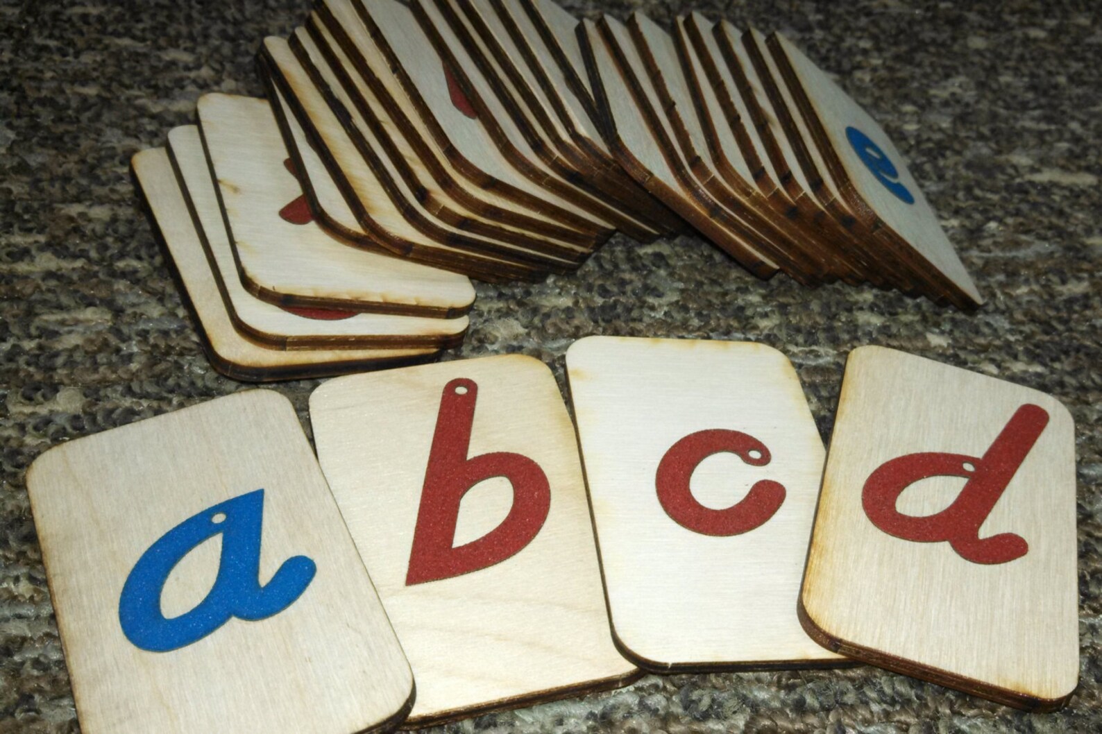 Lowercase Italic Sandpaper Letters on MINI Birch Wood Etsy