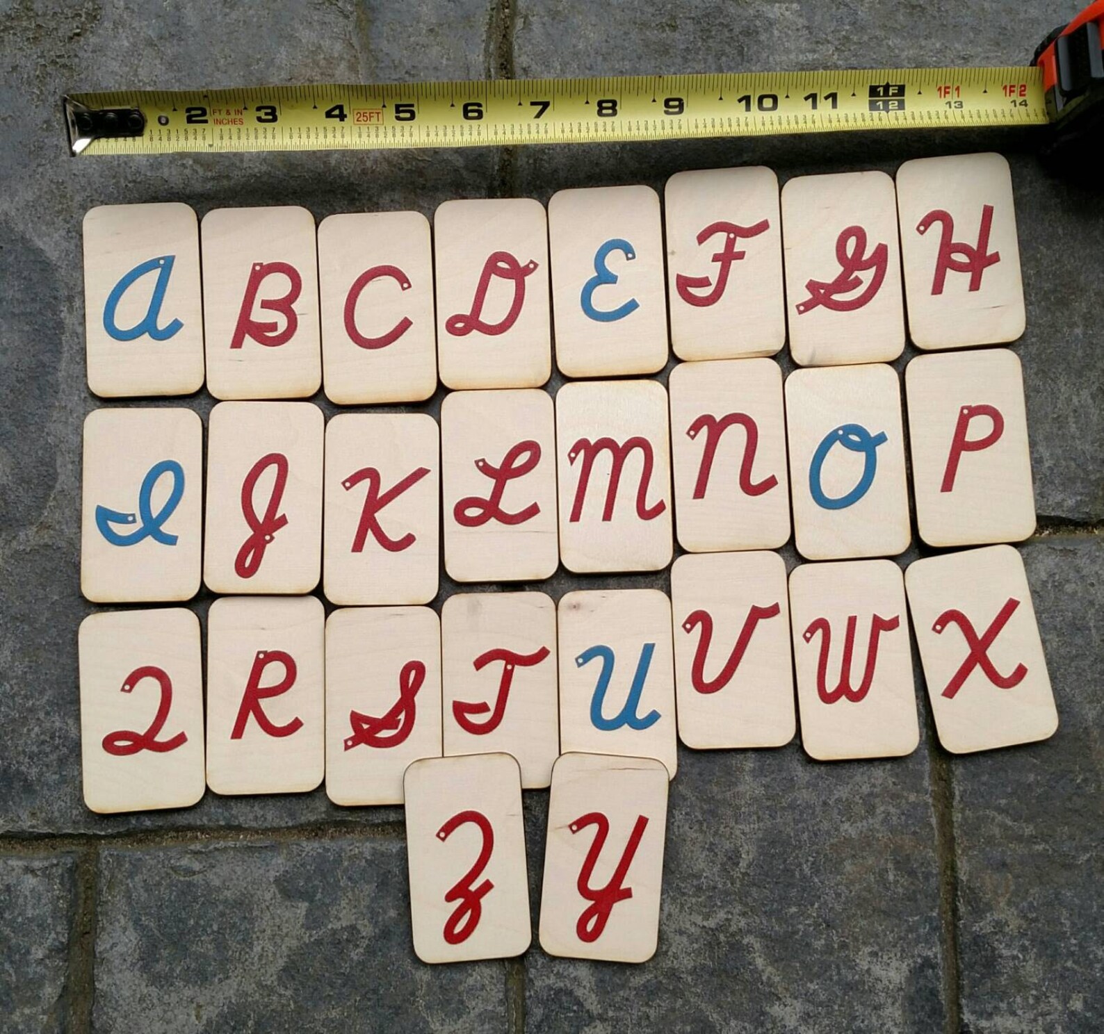 Mini Sandpaper Letters Cursive Set - Uppercase, Lowercase and Numbers ...