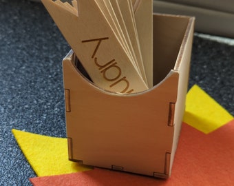 Mini sized Storage box that can hold mini  Numbers 0-10,  or Sunshine Labels -Montessori, teaching supplies, preschool, kindergarten