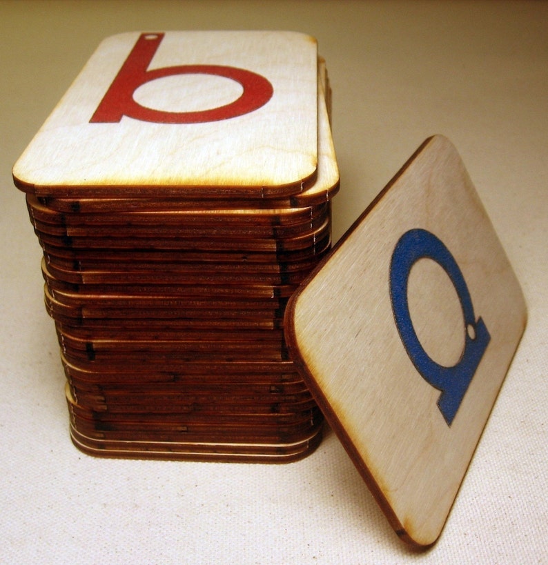 Lowercase Sandpaper Letters on 3x5 inch Birch wood boards, Montessori, teaching supplies, preschool image 3