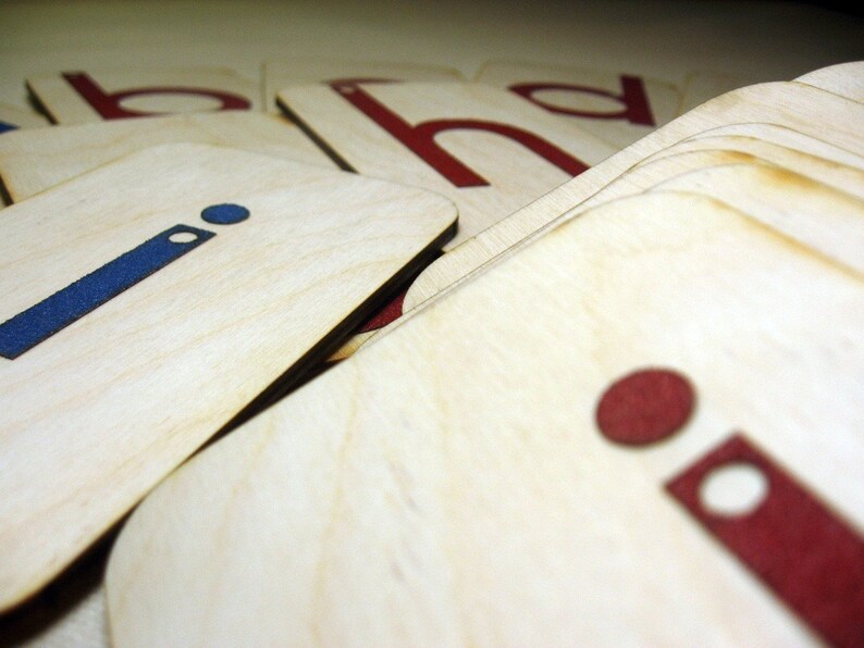 Lowercase Sandpaper Letters on 3x5 inch Birch wood boards, Montessori, teaching supplies, preschool image 4