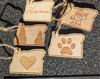 5 Oregon Christmas ornaments with 4 free sports ornaments
