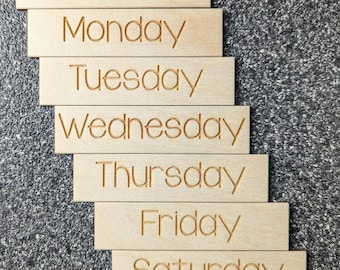 Days of the week Labels,  Montessori, teaching supplies, preschool, kindergarten, Waldorf