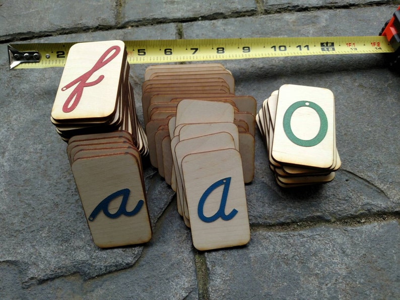 mini sandpaper letters cursive set uppercase lowercase and