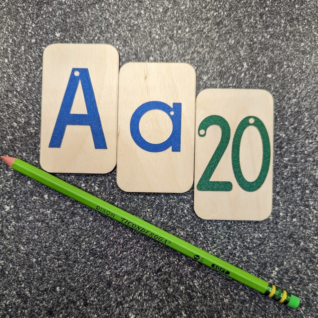 Sandpaper Letters Set Mini Sandpaper Letters Set - Uppercase, Lowercase and Numbers 0-20 on ...
