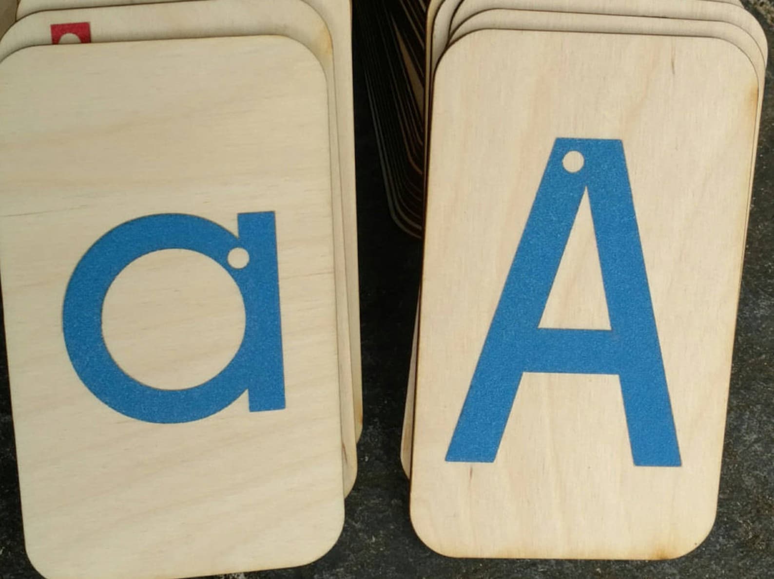 Lowercase and Uppercase Sandpaper Letters on 3x5 Inch Birch Etsy