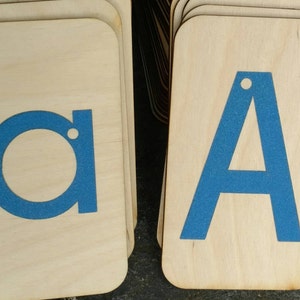 Lowercase and Uppercase Sandpaper Letters on 3x5 inch Birch wood,  Montessori, teaching supplies, preschool, kindergarten