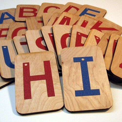 Sandpaper Letters Uppercase Mounted on 3x5 Inch Birch Wood Etsy