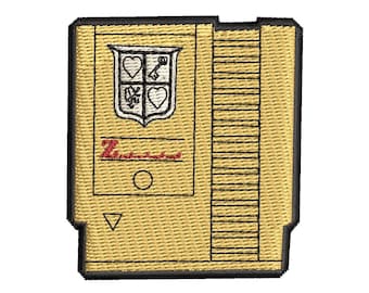Zelda Video Game Cartridge Fan Patch - Iron-On / Velcro 3.0&quot;x3.2&quot; Full Stitches