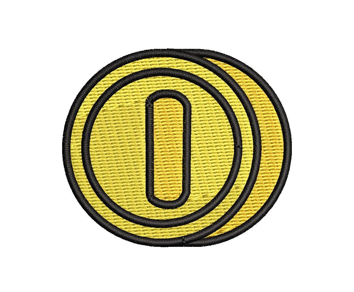 Super Mario Bros Coin Fan Patch - Iron-On / Velcro (3 sizes)