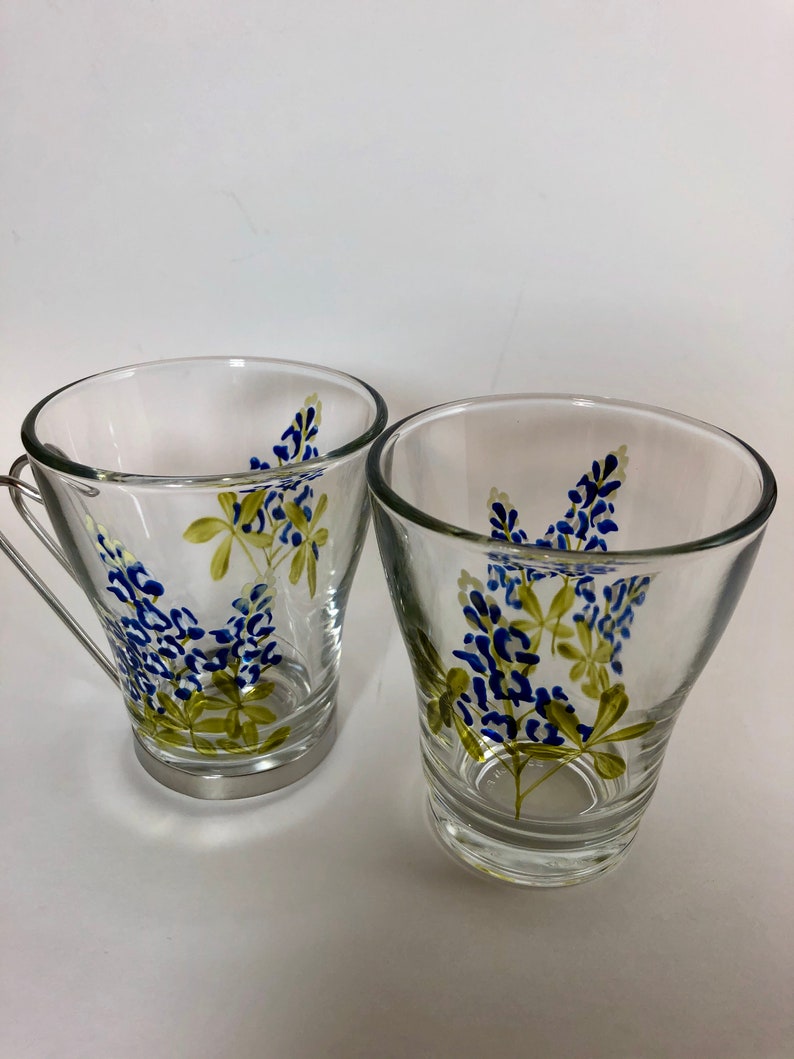 Texas Tempered Glass Coffee Tea Cups Removable Etsy