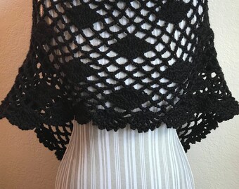 easy crochet project poncho pattern (PDF Download)
