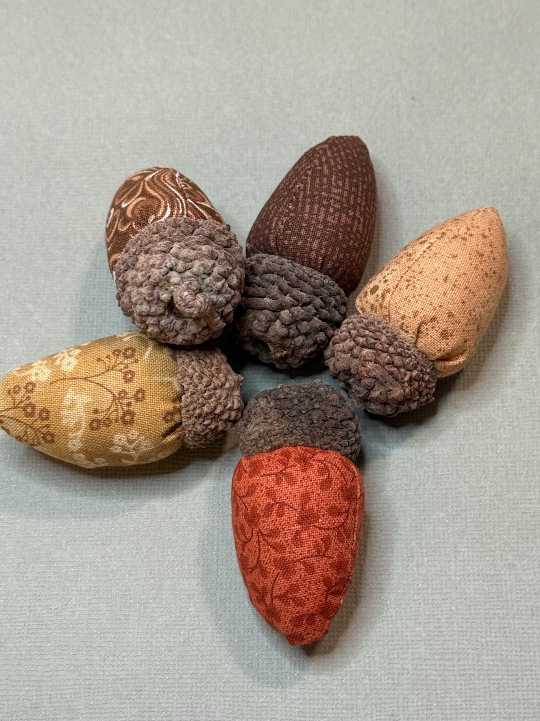 Handmade Fabric Acorn Bowl Fillers: Fall Centerpiece Decoration, Set of ...