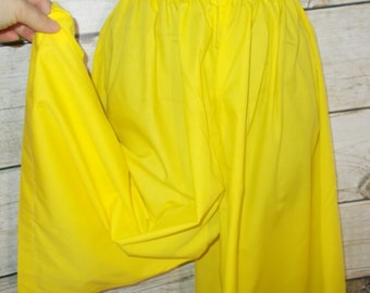 Girls Size 6 to 7 Solid Yellow Split Skirt Culottes Modest Active Church Camp Play
