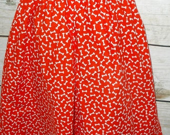 Girls Size 8 to 10 Red Bandana Print Split Skirt Culottes Modest Active Church Camp Play
