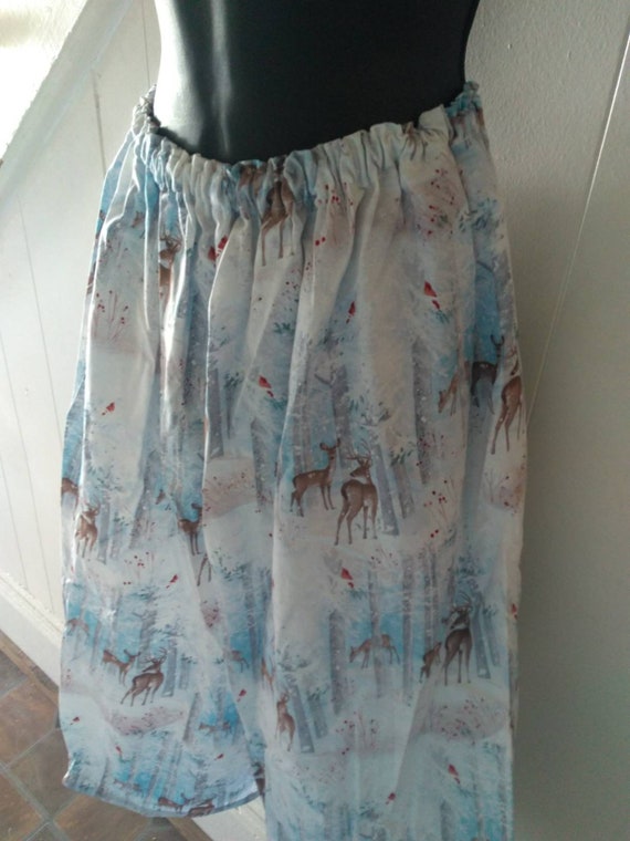 Girls 14 16 Culottes Winter Deer Cardinal Modest Split Skirt Feminine Church School Active Etsy