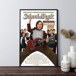 School of Rock Filmposter,Retro Filmposter, Leinwanddruck, Wand, Raumdekoration, Wohndekoration, Geschenke, verpacktes Poster