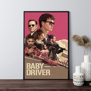 Baby Fahrer Filmposter,Retro Poster,Leinwand Druck,Wand, Raumdekoration, Wohndekoration, Geschenke, eingepacktes Poster