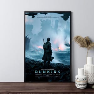 Cartazes de filmes de Dunkirk (2017), pôsteres retrô, impressão em tela, parede, decoração de quarto, decoração de casa, presentes, pôster embrulhado