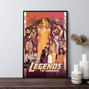 Cartaz do filme DC's Legends of Tomorrow, cartazes de filmes retrô, impressão em tela, arte de parede, decoração de quarto, decoração de casa, presentes, pôster embrulhado